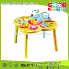Perles en bois multifonctionnelles en bois table en bois jouets perles colorées table en bois pour jouets